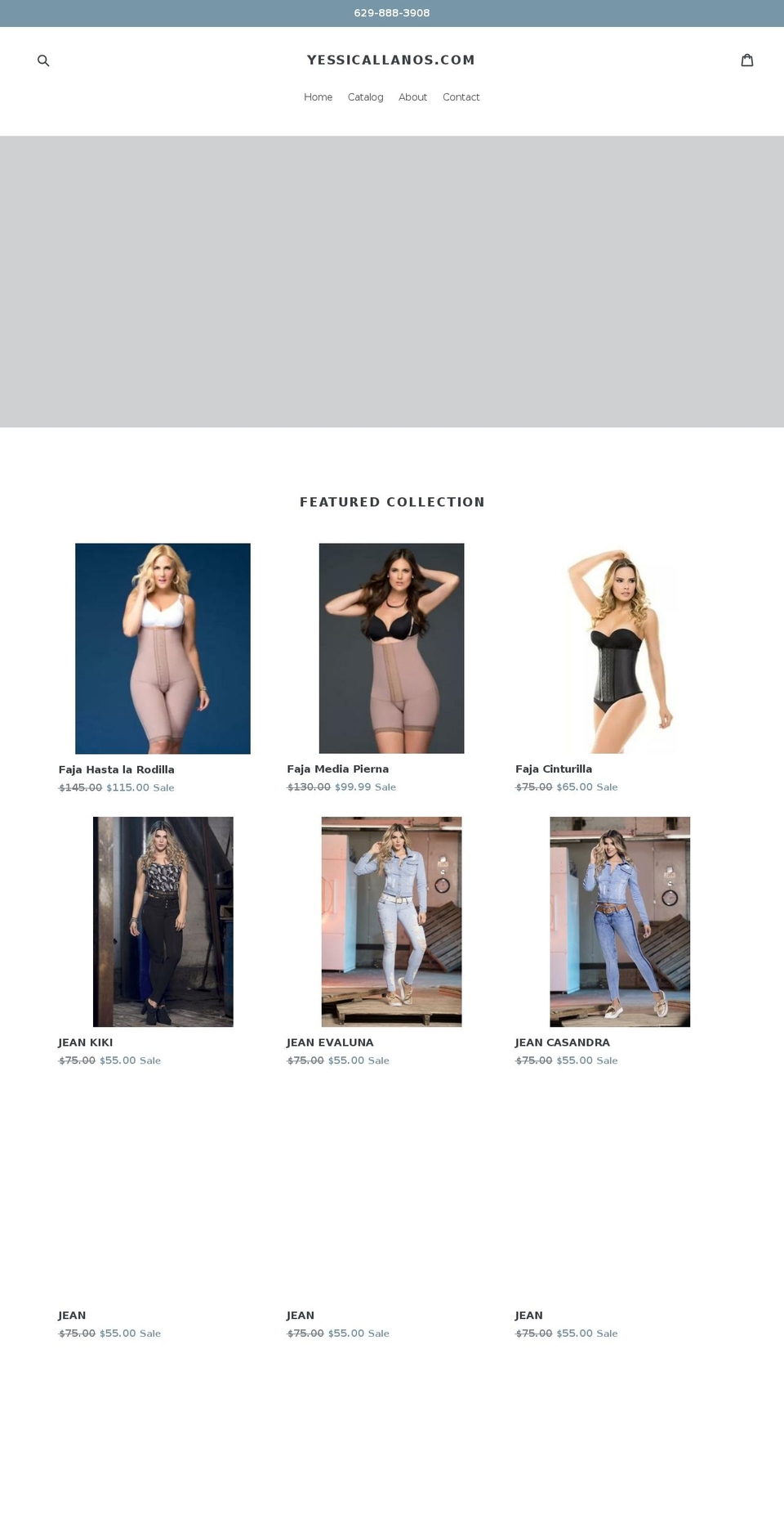 yessicallanos.com shopify website screenshot