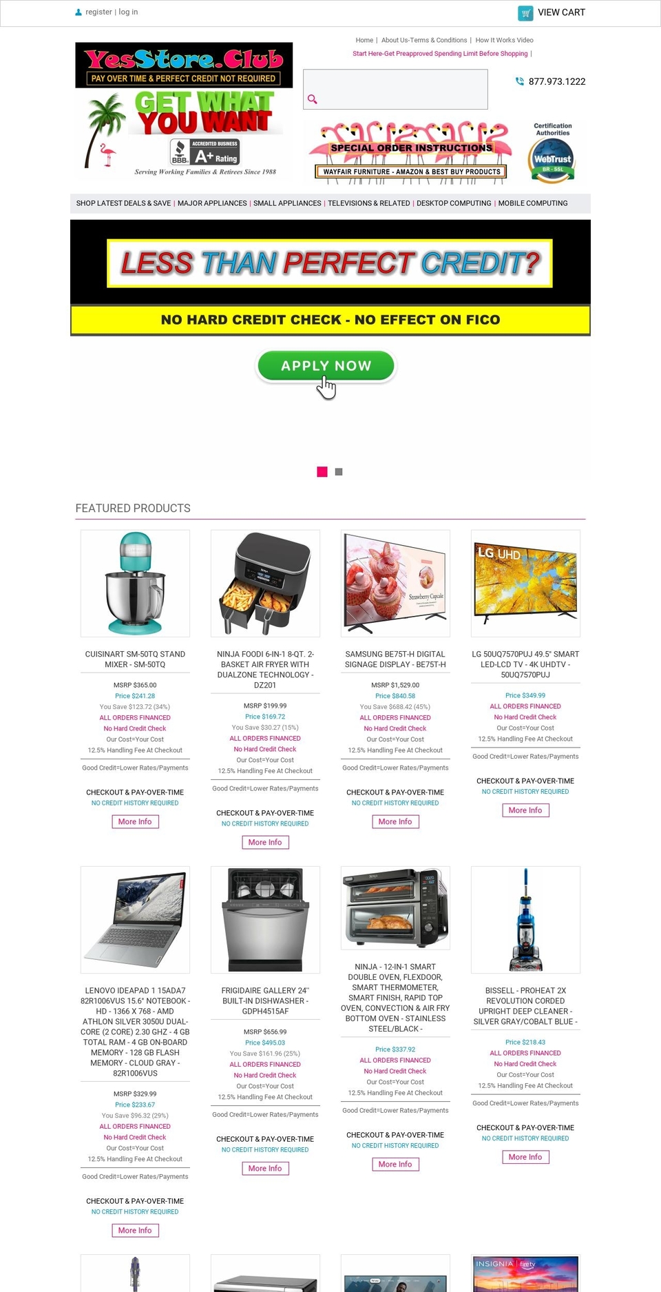 yesstore.club shopify website screenshot