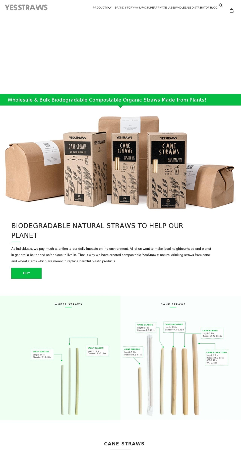 Development-theme Shopify theme site example yesstraws.com