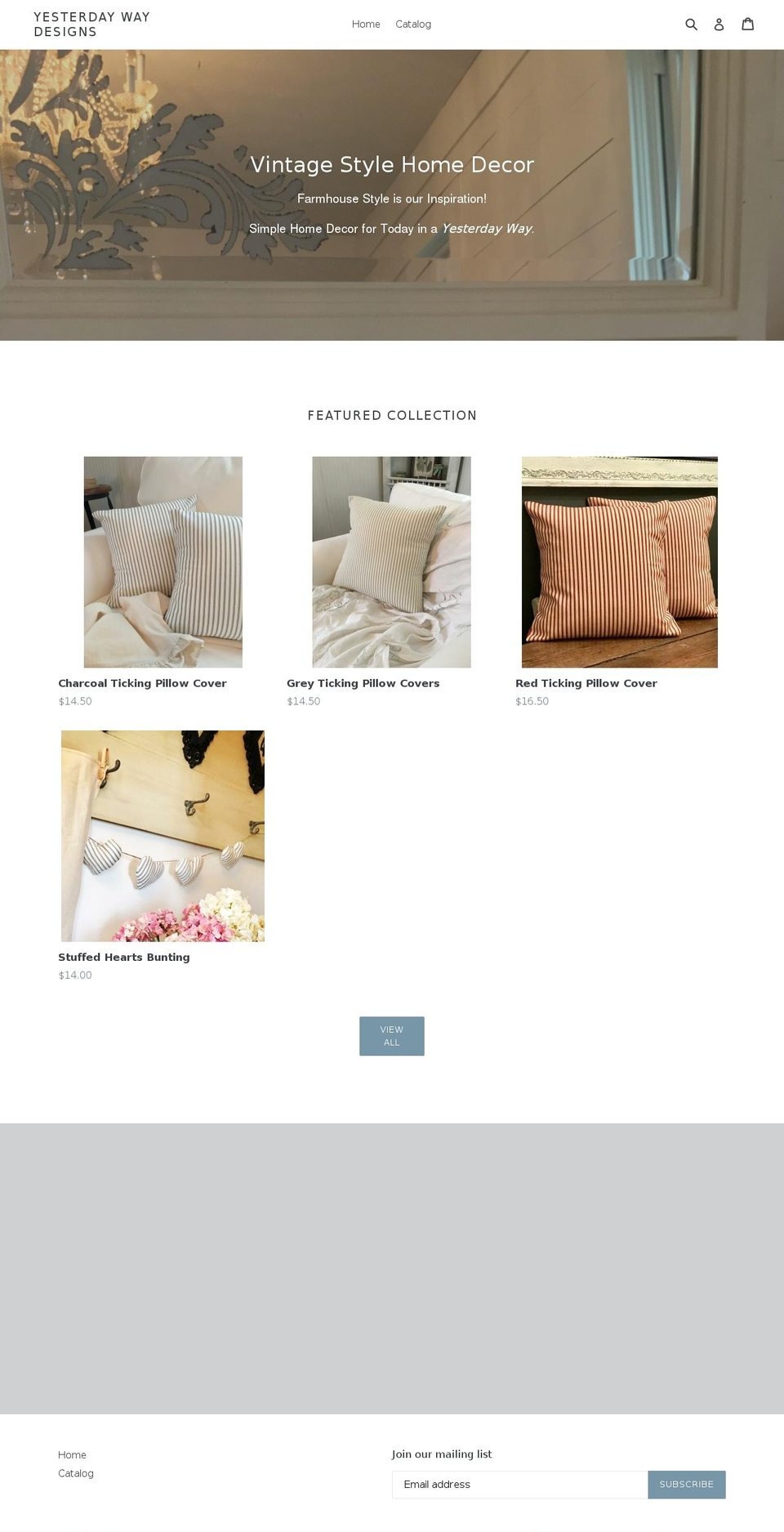 yesterdayway.com — Shopify storefront screenshot