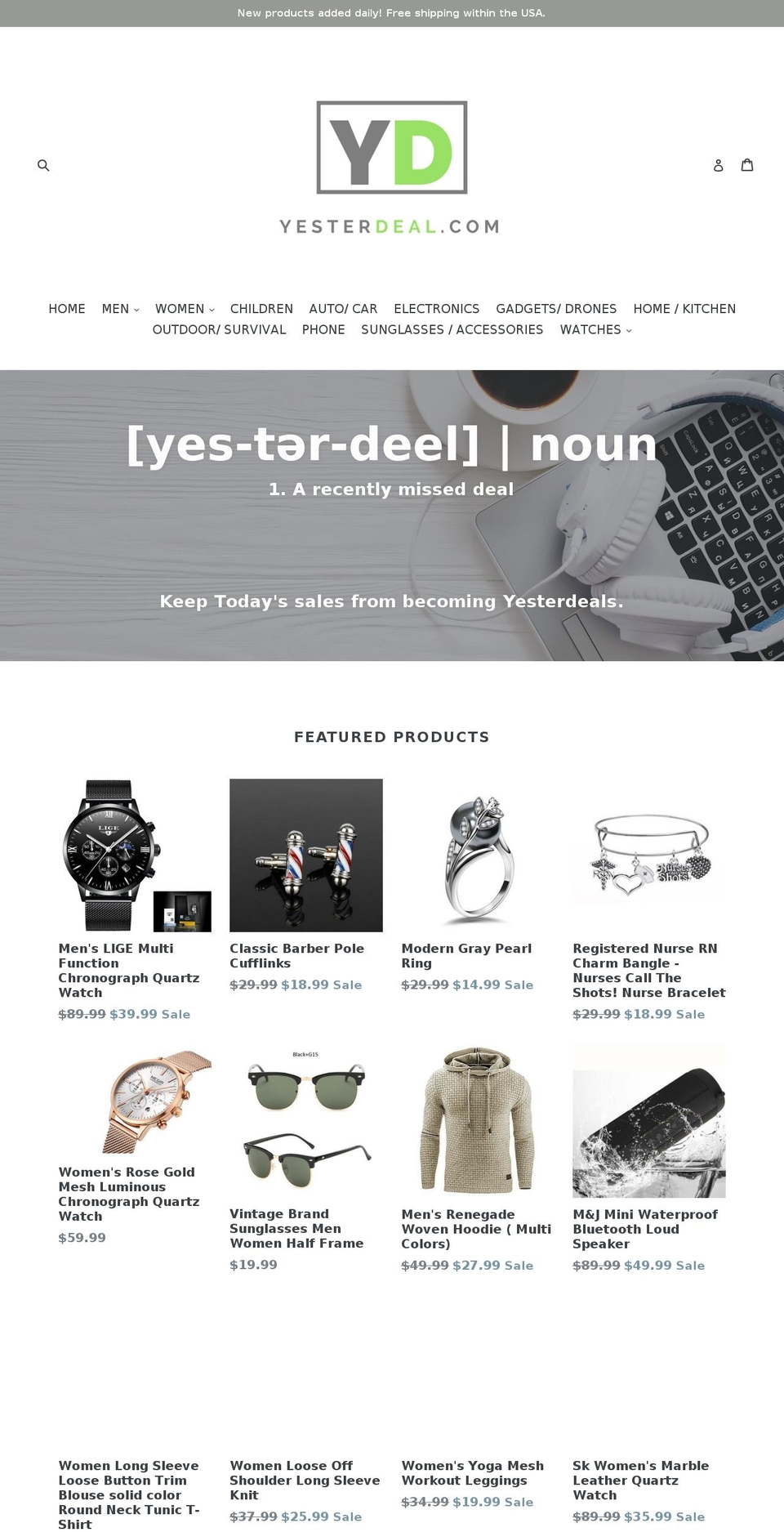 yesterdeal.com — Shopify storefront screenshot