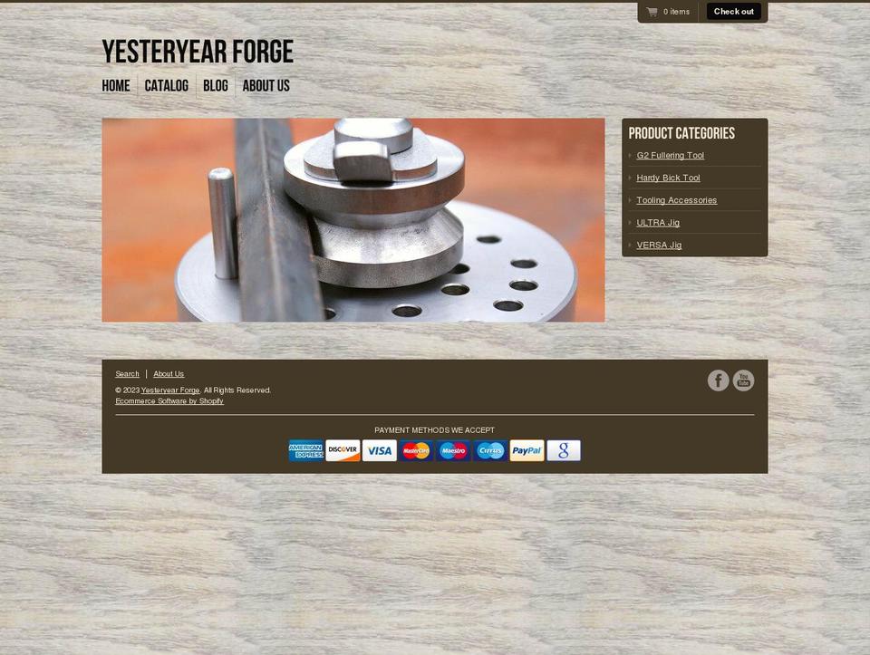 yesteryear-forge.myshopify.com shopify website screenshot