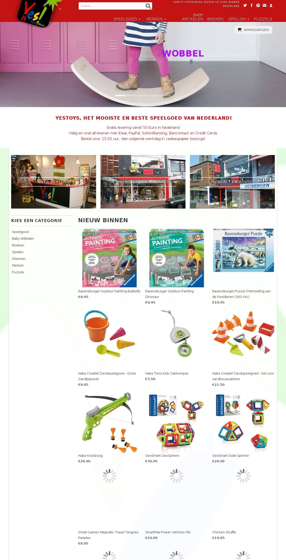 Dev Theme Shopify theme site example yestoys.nl