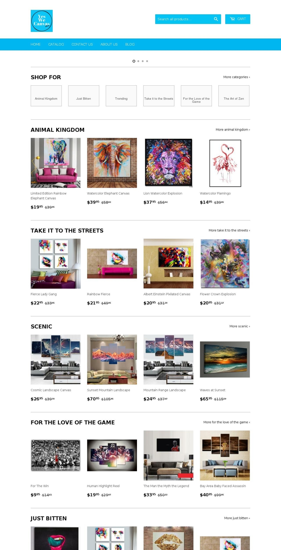 yeswecanvasstore.com — Shopify storefront screenshot