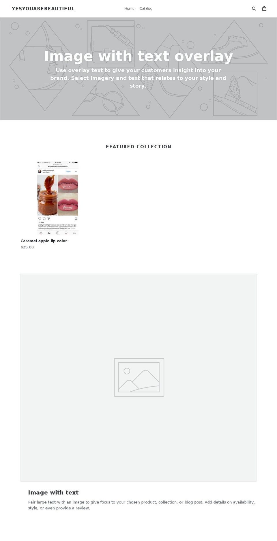 yesyouarebeautiful.com — Shopify storefront screenshot