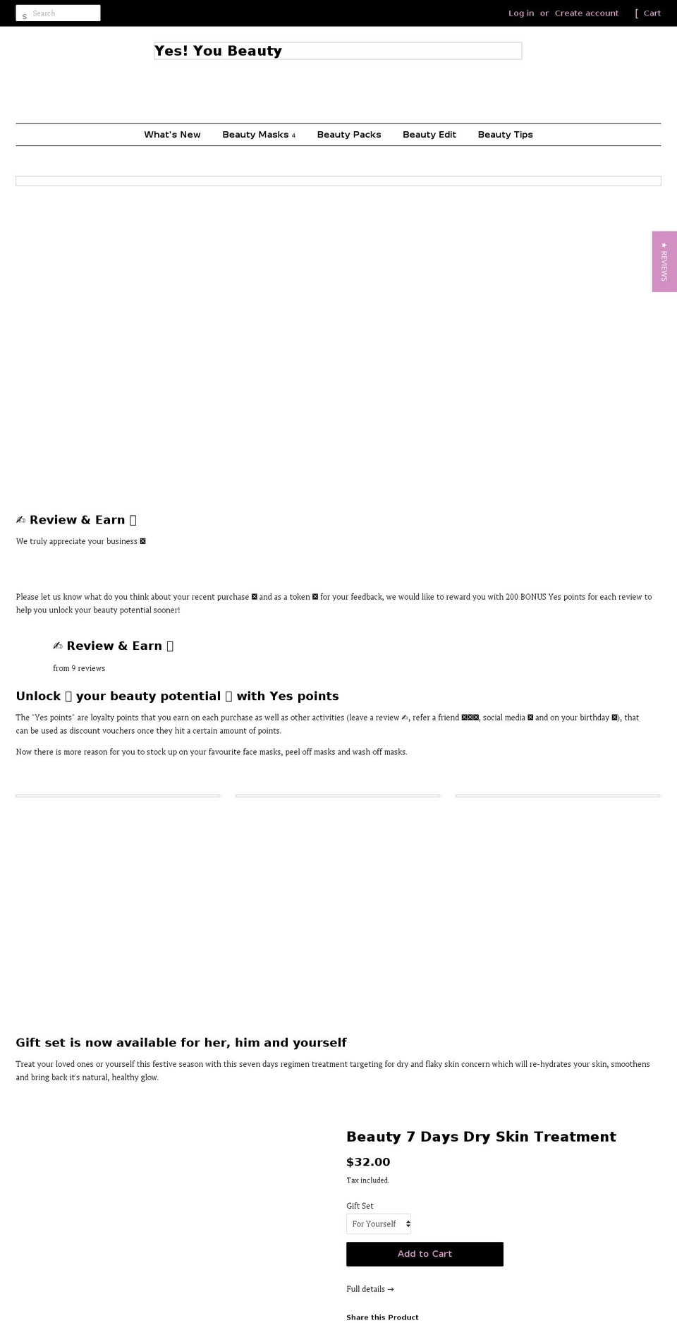 yesyoubeauty.com.au shopify website screenshot