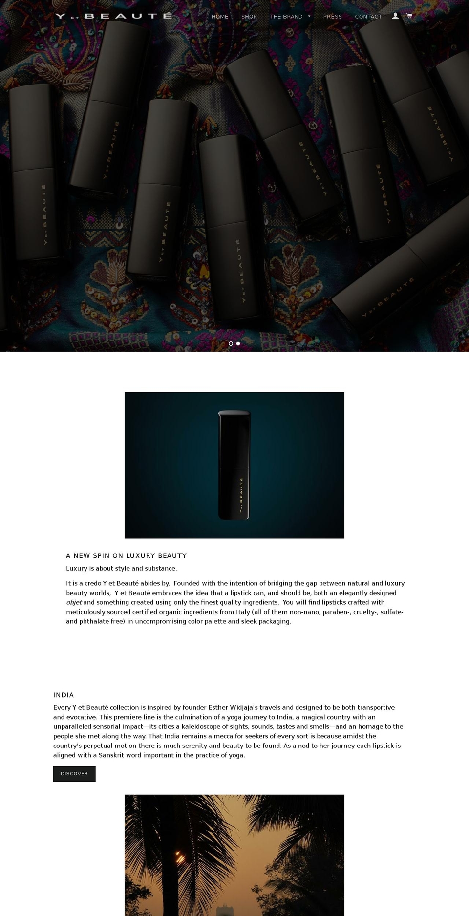 yetbeaute.com shopify website screenshot