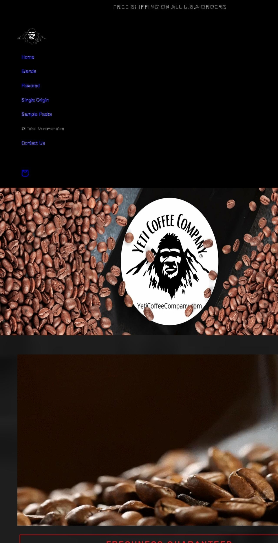 yeticoffeecompany.com shopify website screenshot