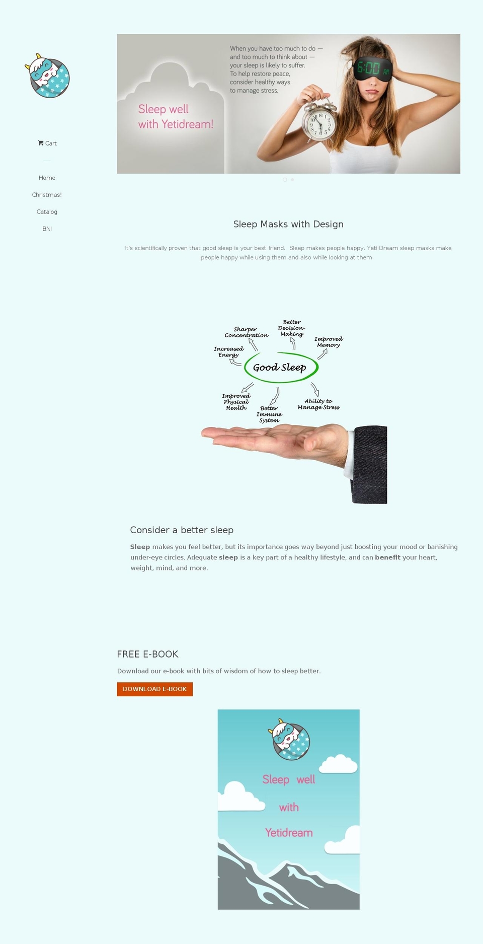 yetidream.com shopify website screenshot