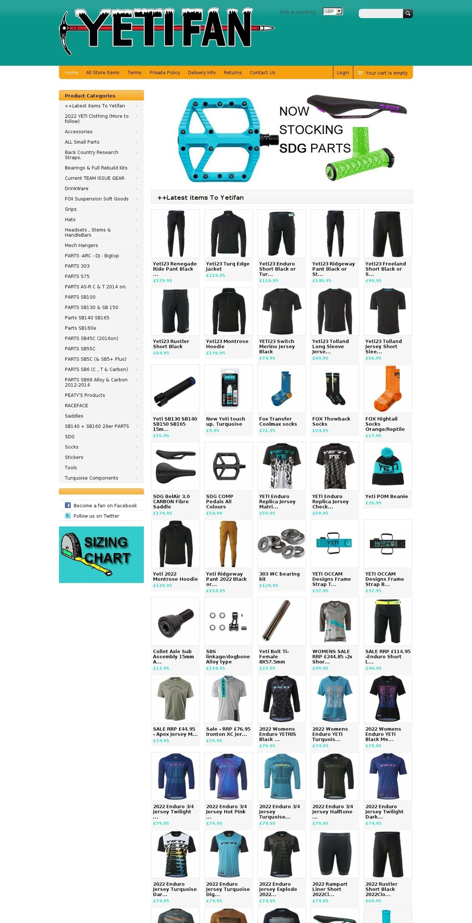 yetifan.myshopify.com shopify website screenshot