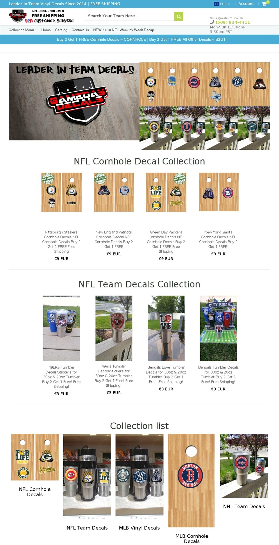 yetisportdecals.com — Shopify storefront screenshot