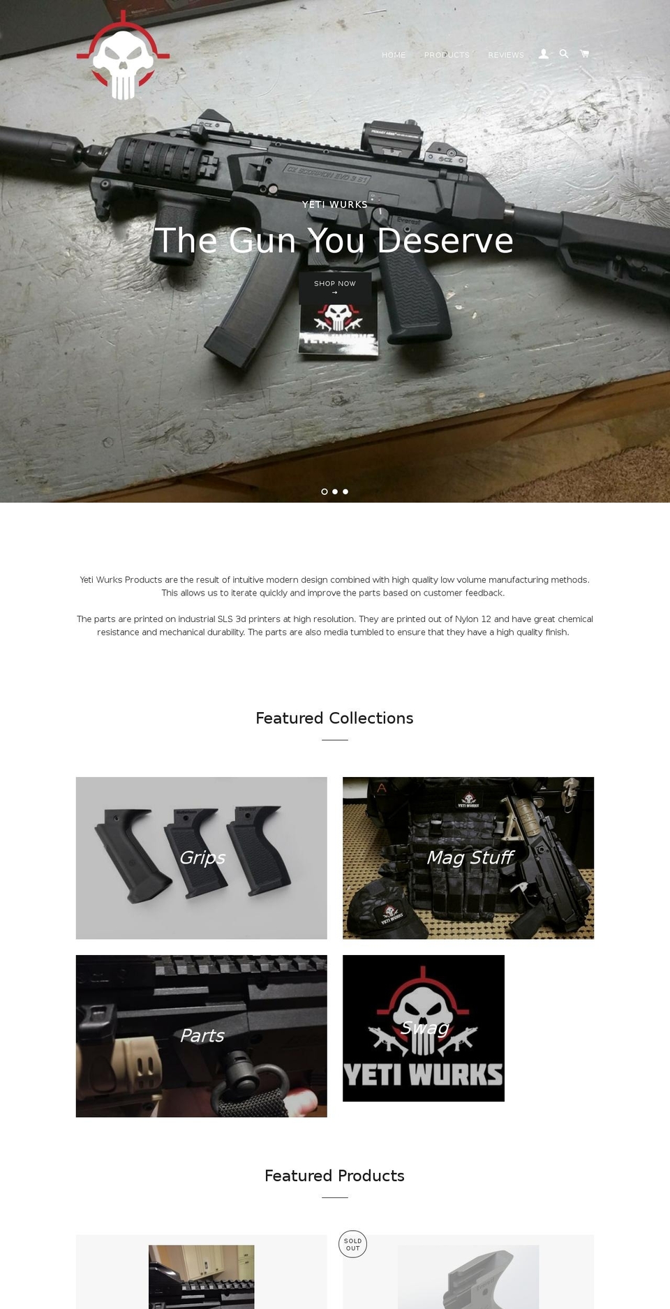 yetiwurks.com shopify website screenshot