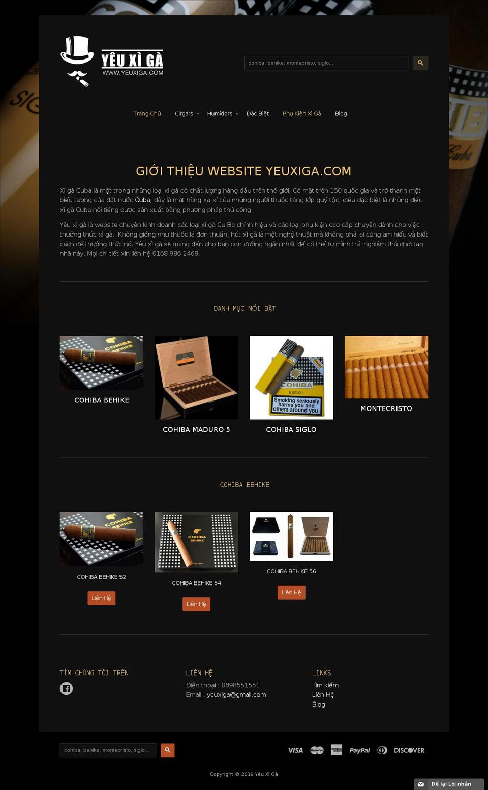 yeuxiga.com — Shopify storefront screenshot