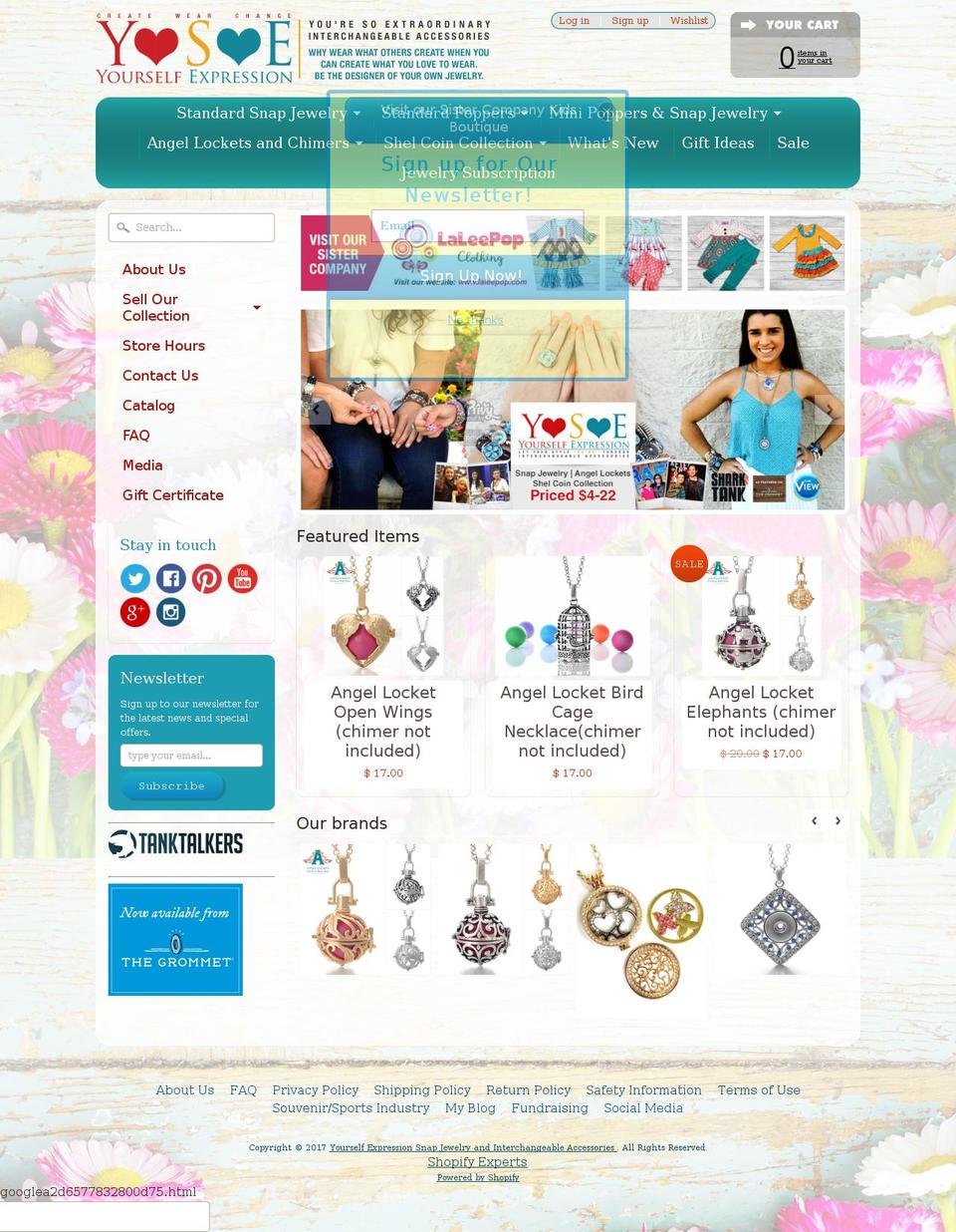 yexpression.com shopify website screenshot
