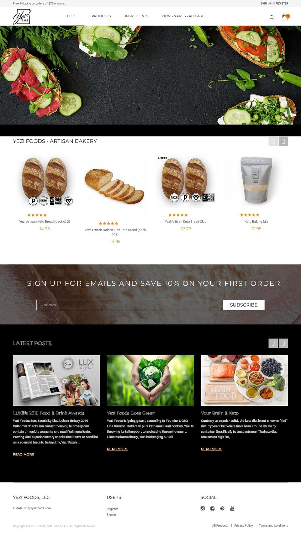 yezketo.com — Shopify storefront screenshot