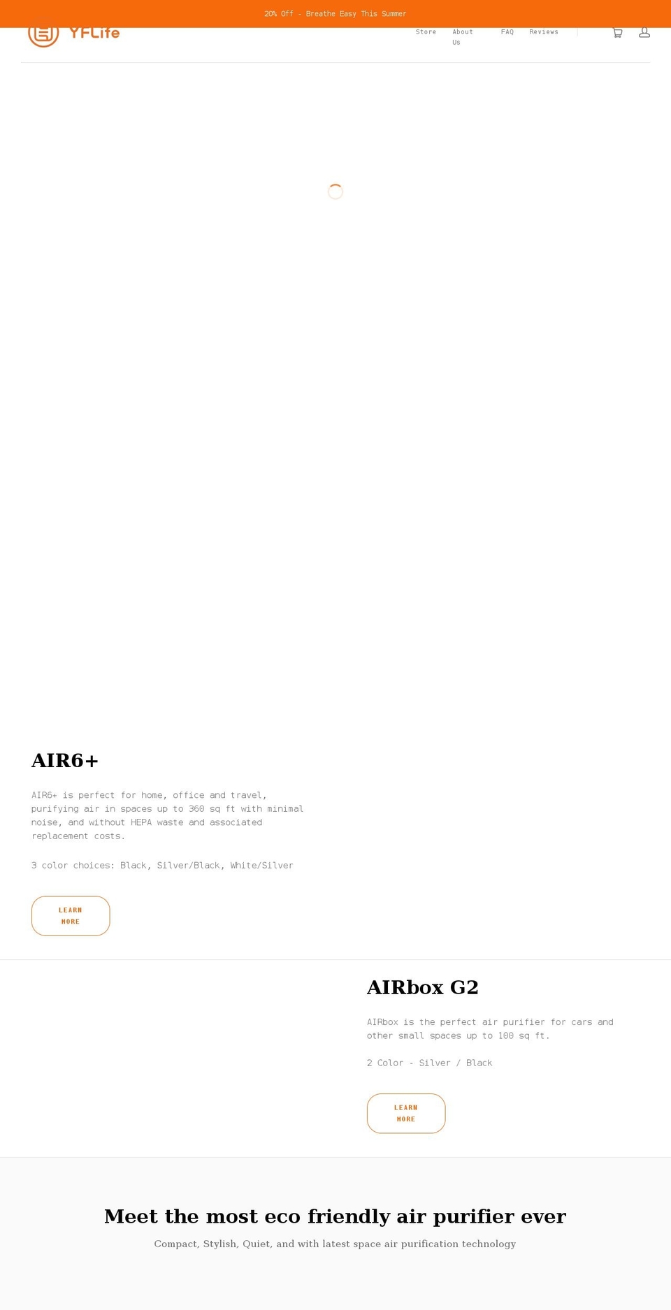 yflife-us.com shopify website screenshot