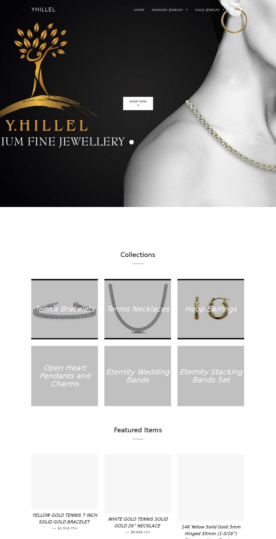 yhillel.com shopify website screenshot