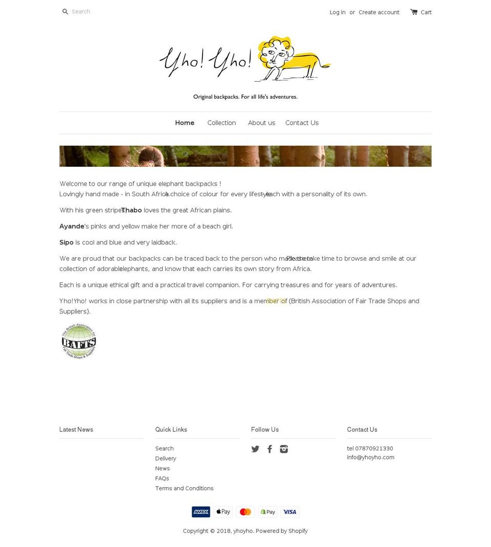 yhoyho.com — Shopify storefront screenshot