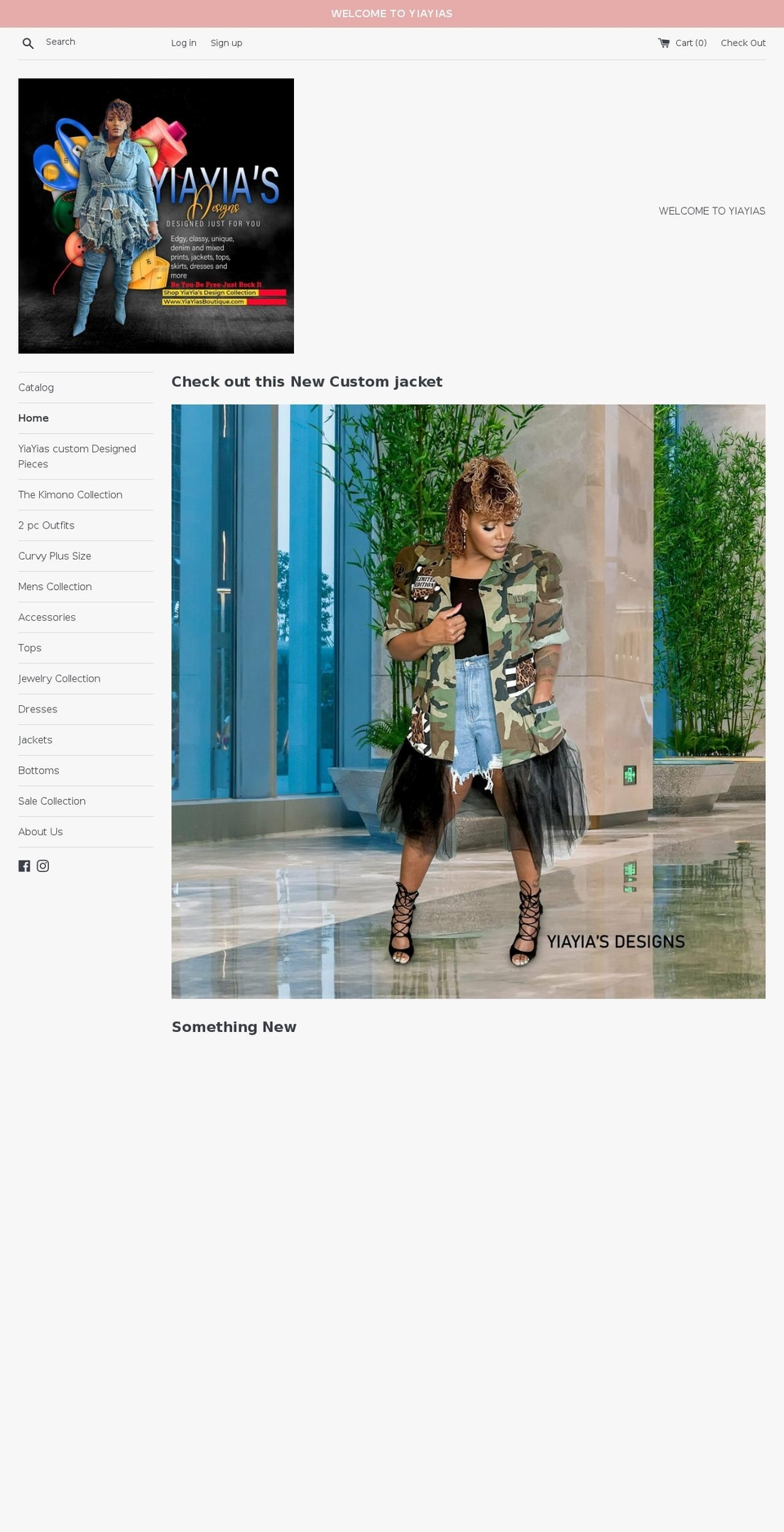 yiayiasboutique.com shopify website screenshot