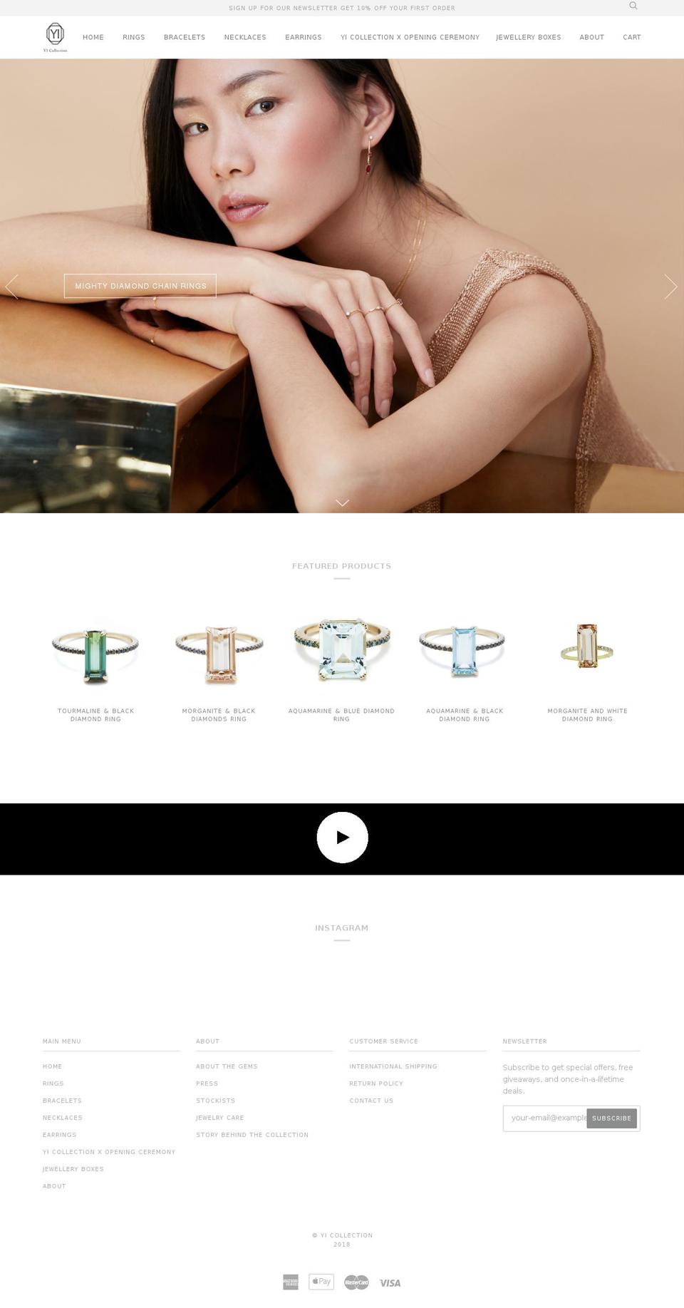 yicollection.com shopify website screenshot