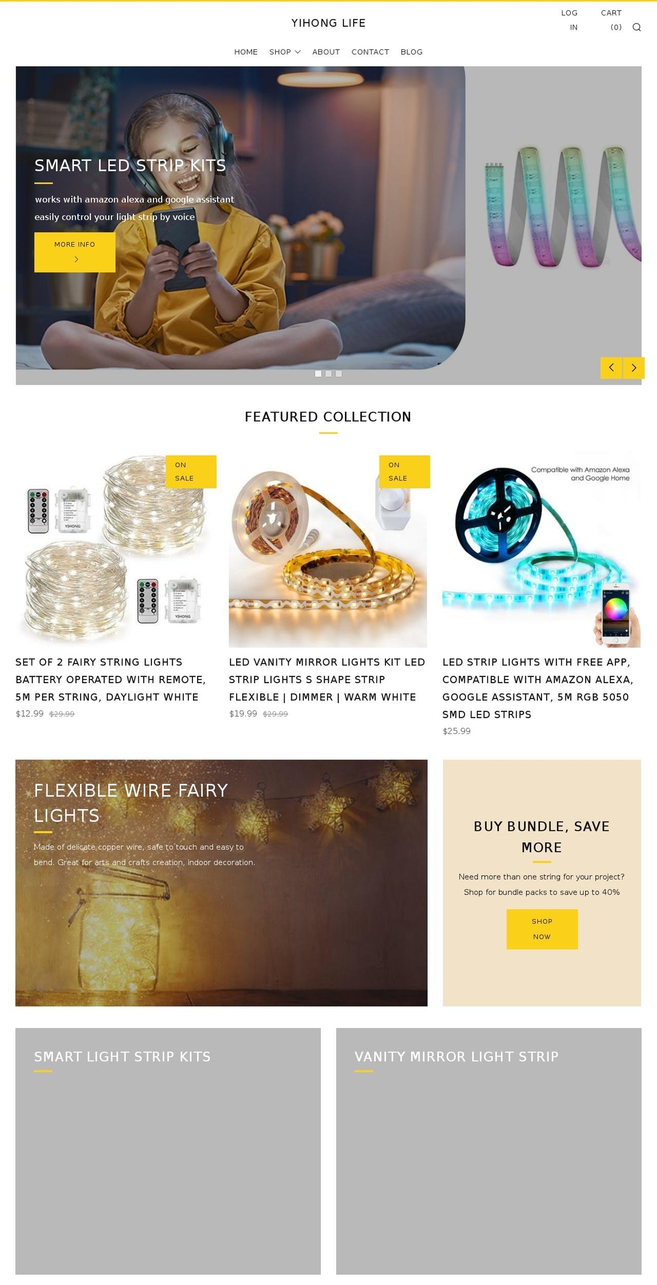 yihonglife.com — Shopify storefront screenshot