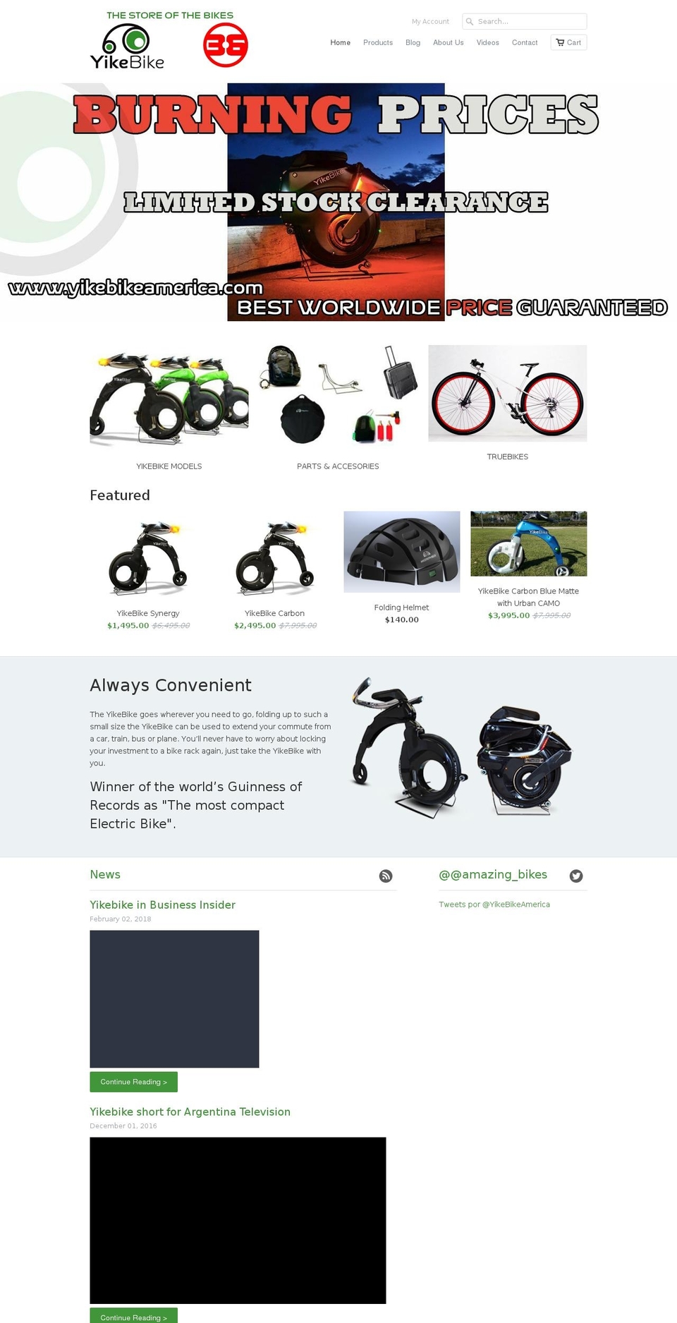 yikebikeamerica.com shopify website screenshot