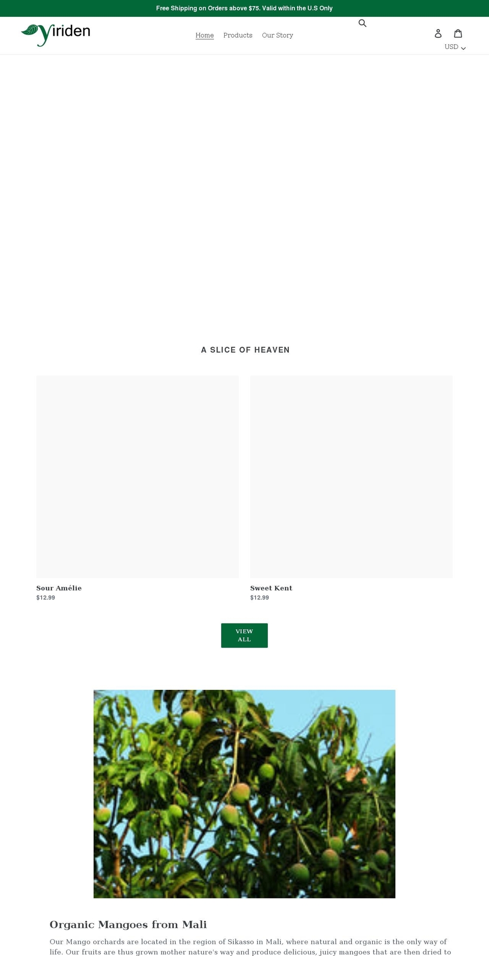 yiriden.com shopify website screenshot