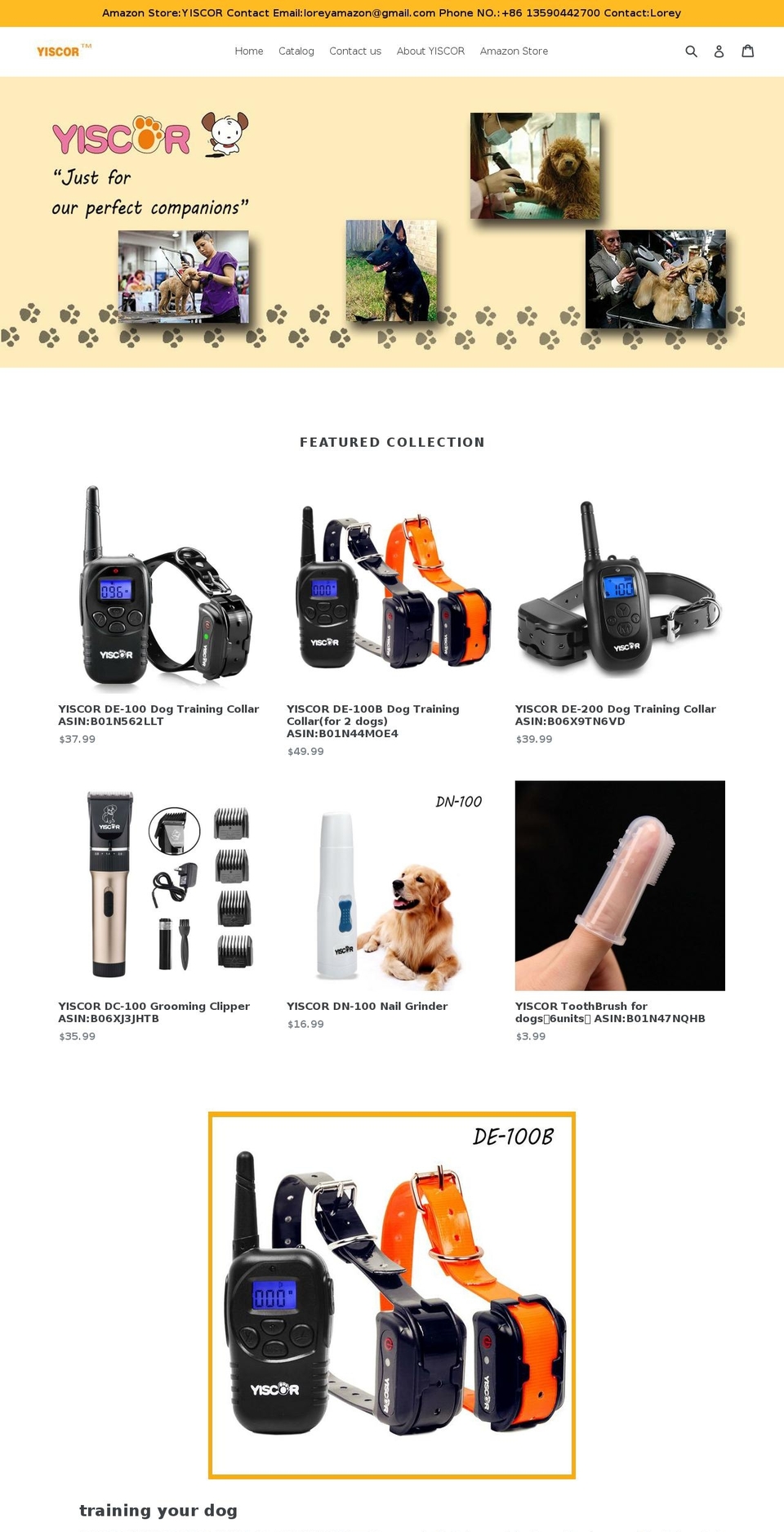 yiscor-pets.com — Shopify storefront screenshot