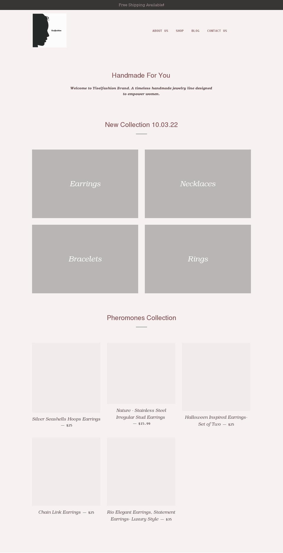 yiselfashion.com shopify website screenshot