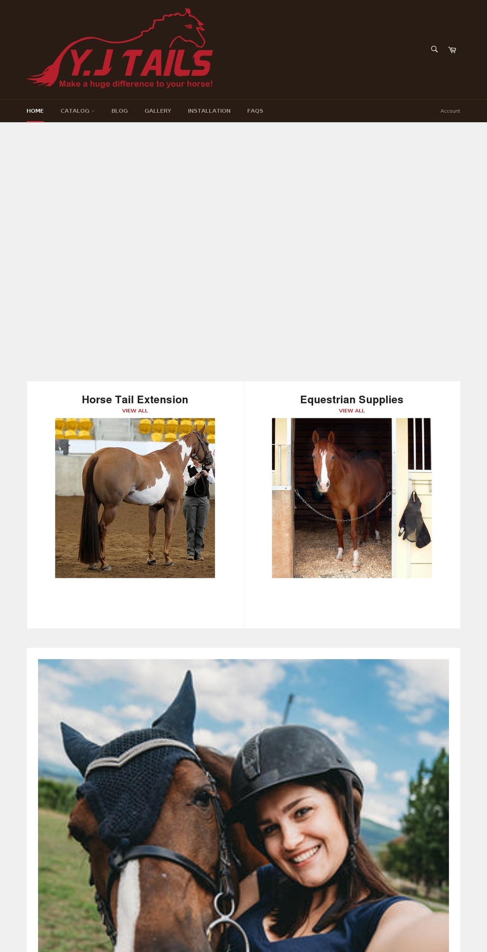 yjtails.com shopify website screenshot