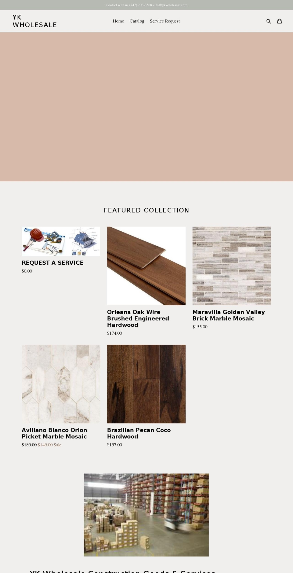 ykwholesale.com shopify website screenshot