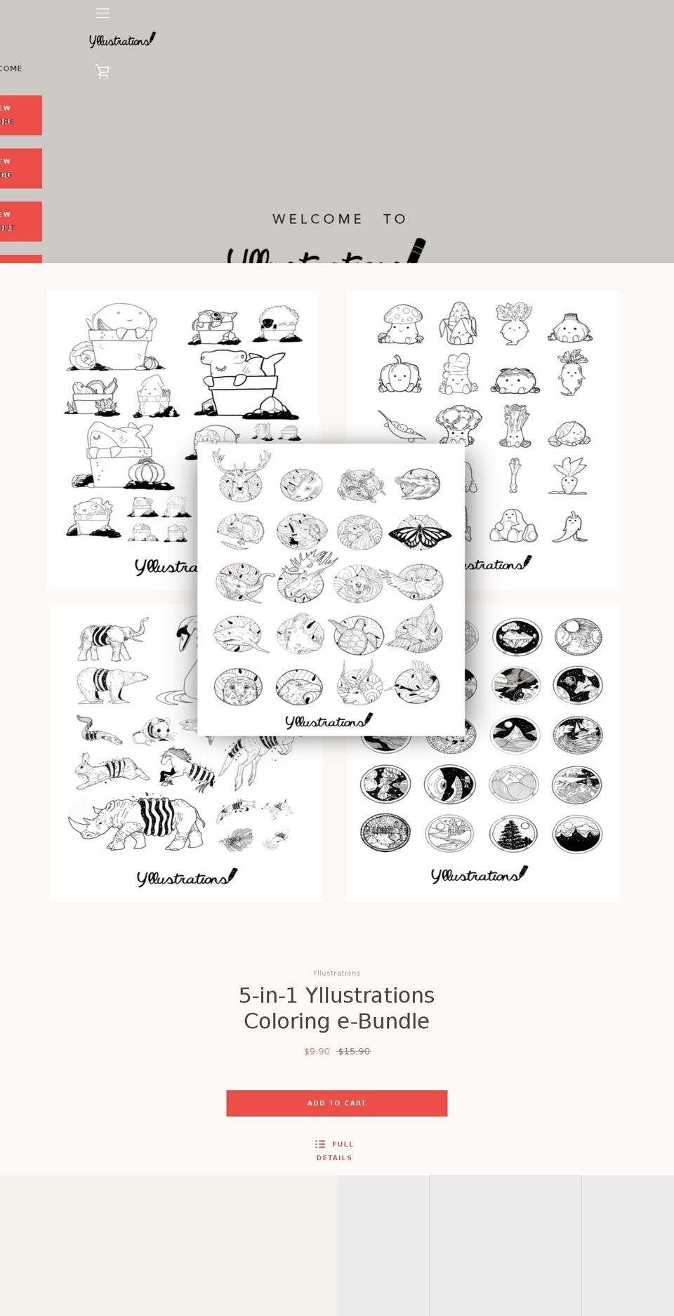 yllustrations.com — Shopify storefront screenshot