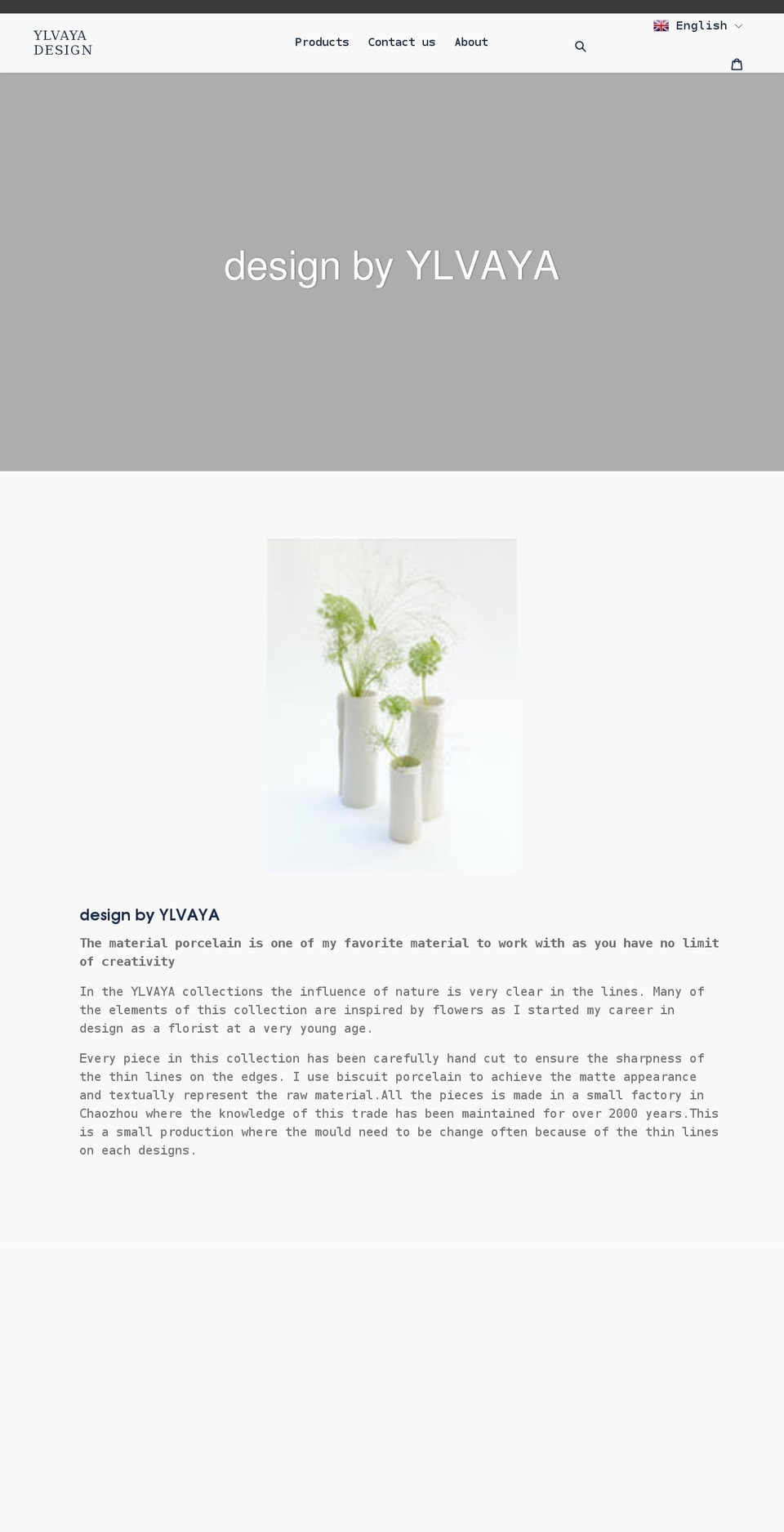 ylvaya-design.myshopify.com shopify website screenshot
