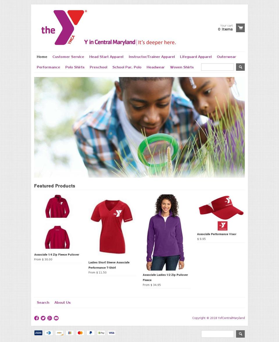 ymarylandstore.org shopify website screenshot