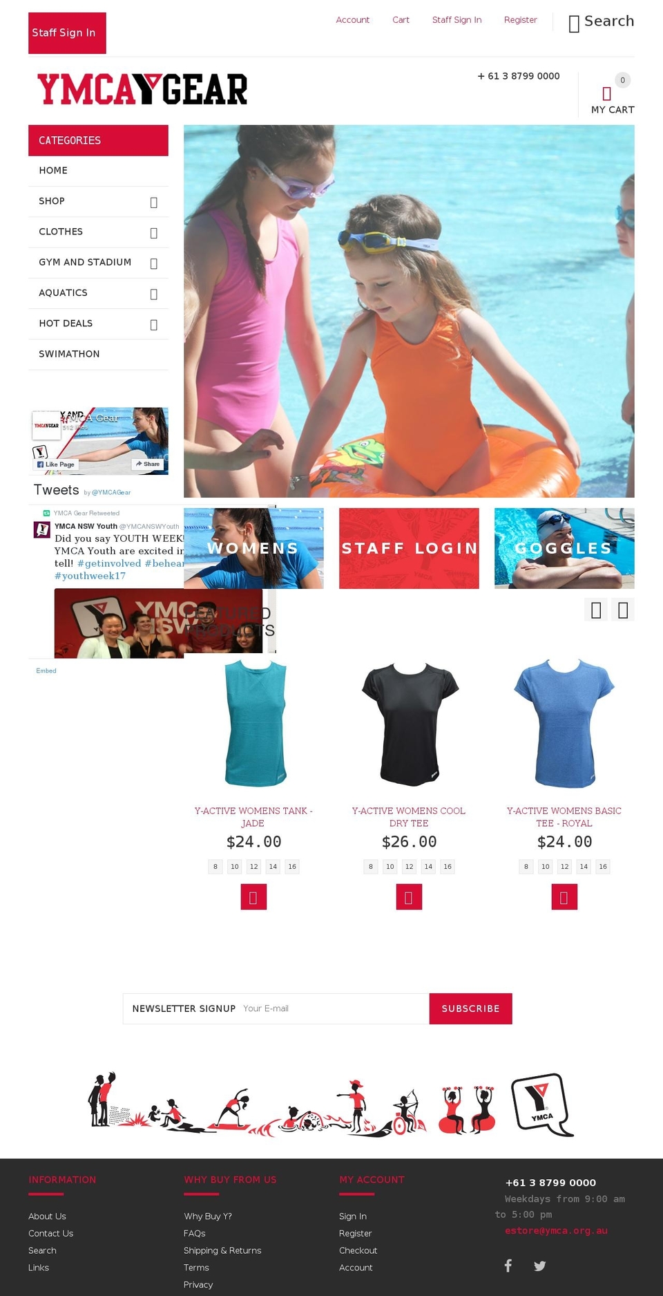 YMCA Live Theme - Cart Count Shopify theme site example ymcaestore.com.au