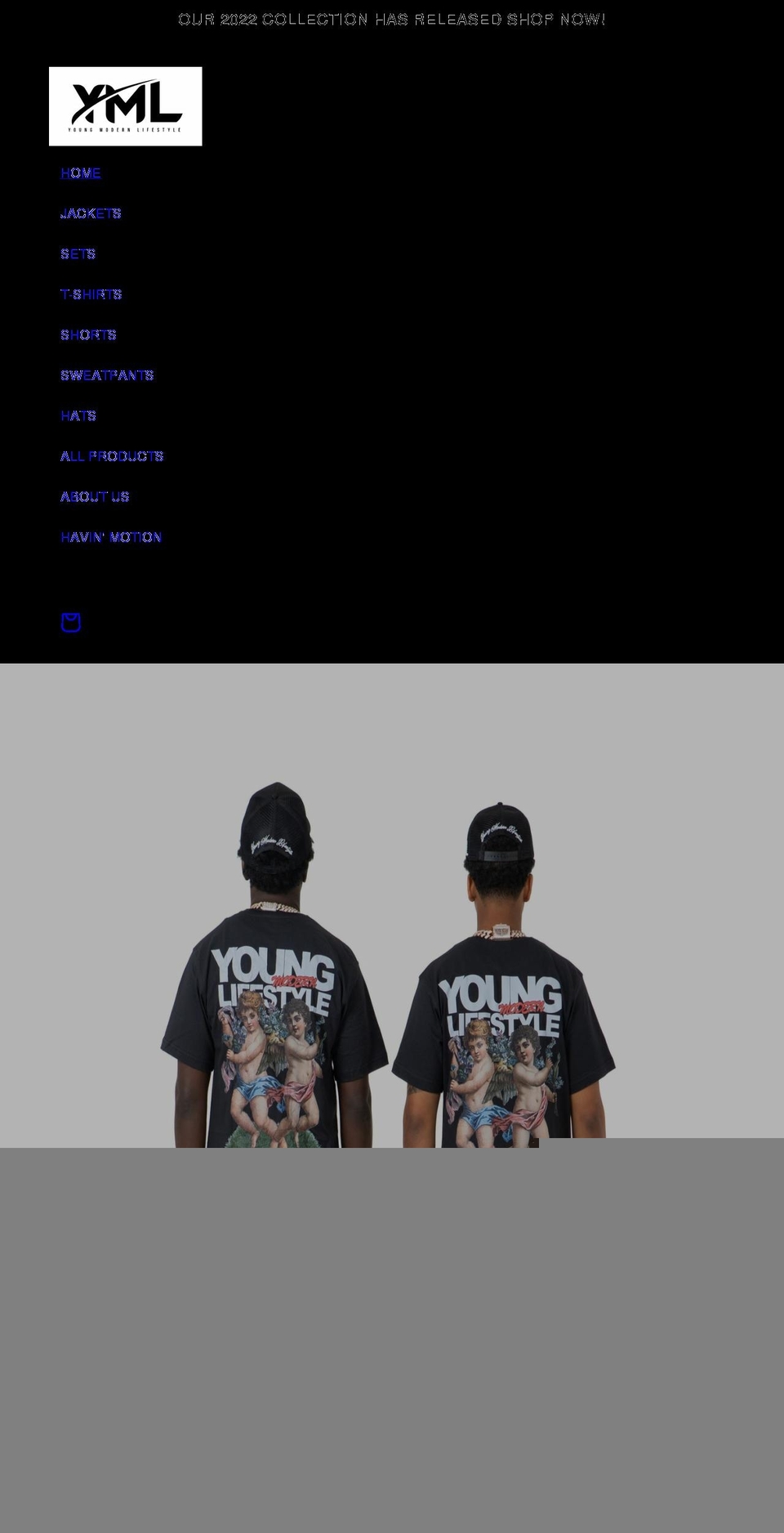 yml-clothing.com shopify website screenshot