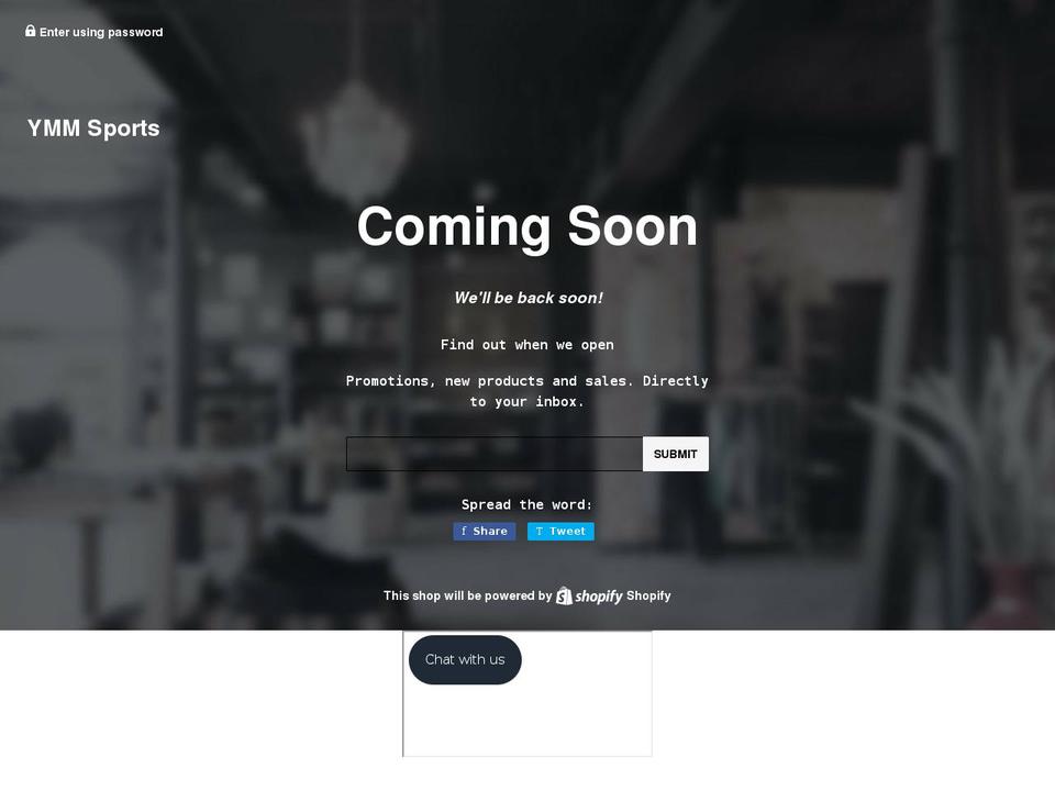 ymmsports.com shopify website screenshot