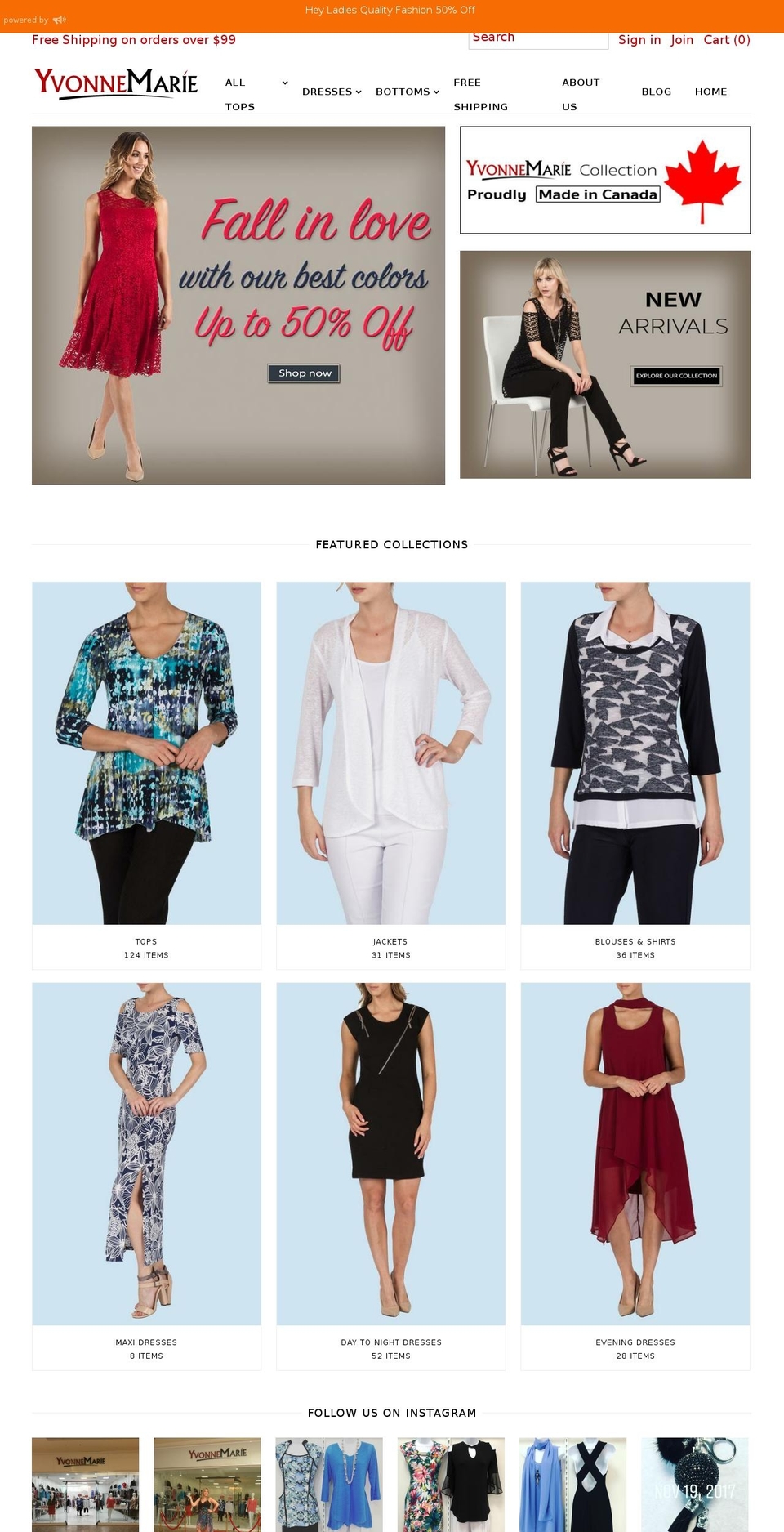 ymstyleonline.com — Shopify storefront screenshot