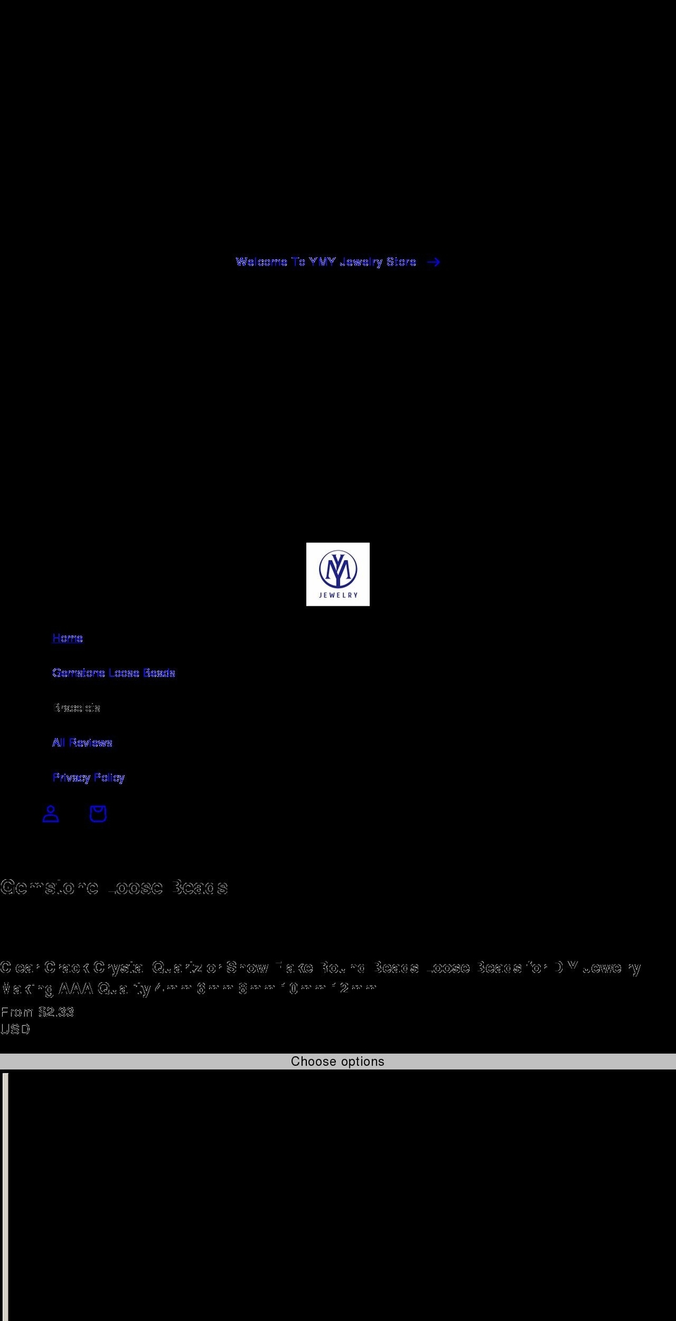ymyjewelry.com shopify website screenshot