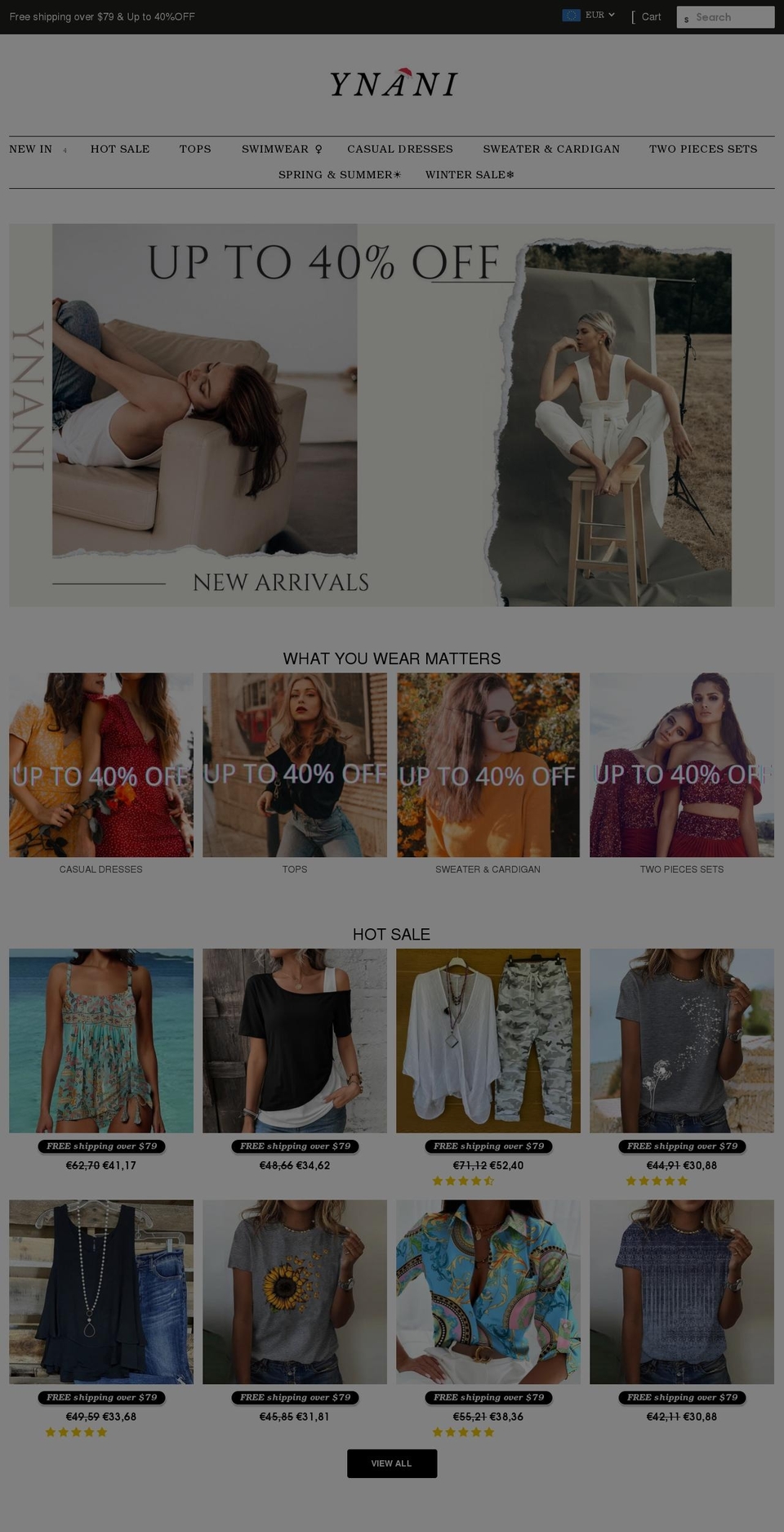 ss Shopify theme site example ynani.com