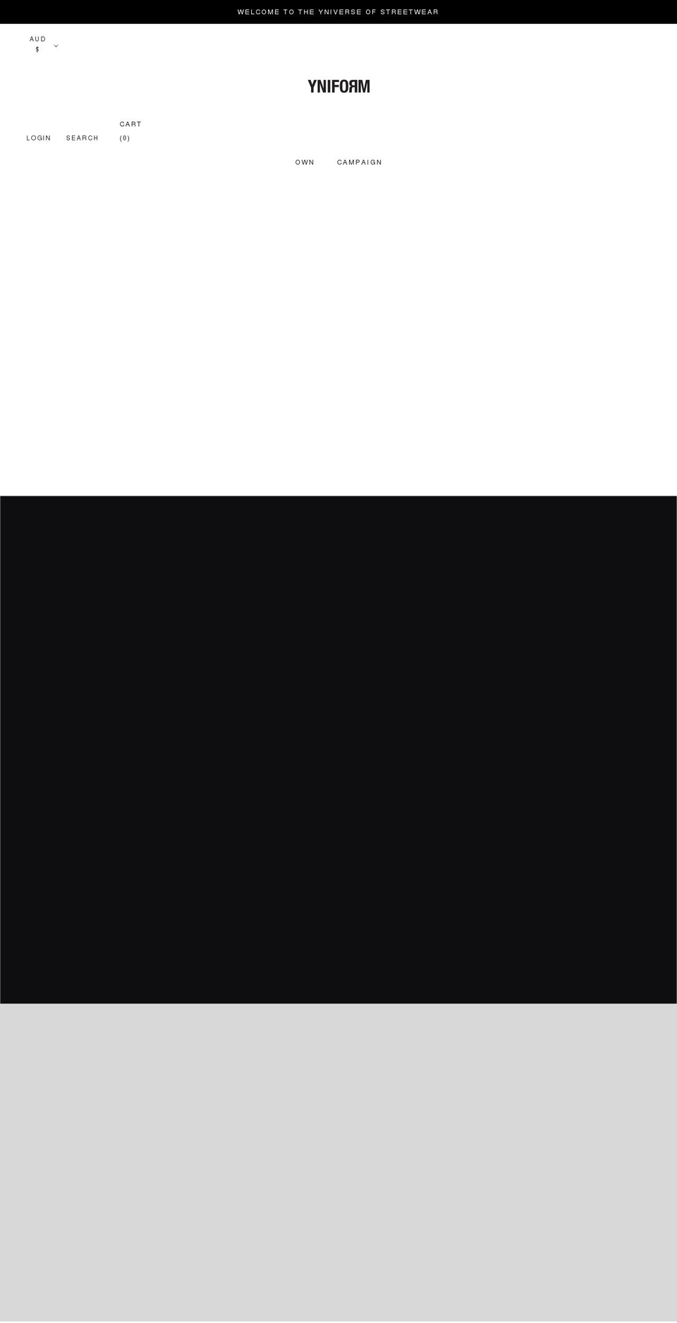 yniformau.myshopify.com shopify website screenshot