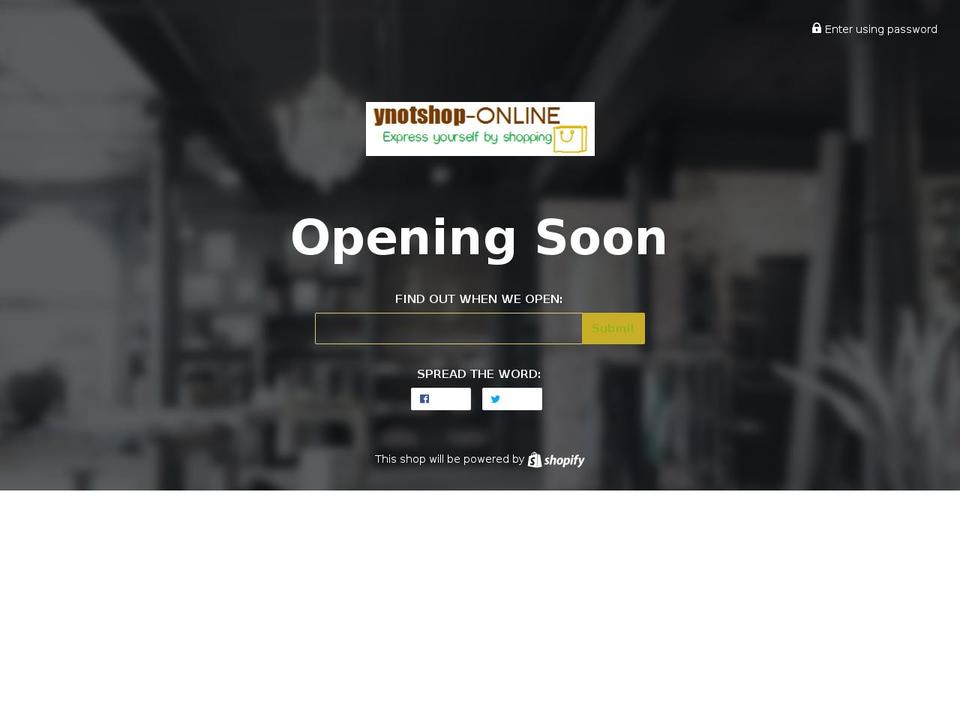 ynotshop-online.com shopify website screenshot