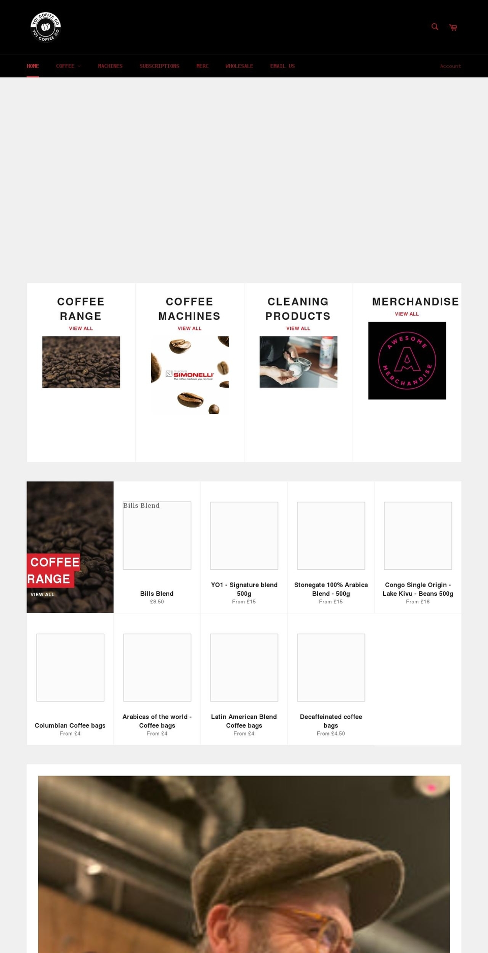 yo1coffeeco.com shopify website screenshot