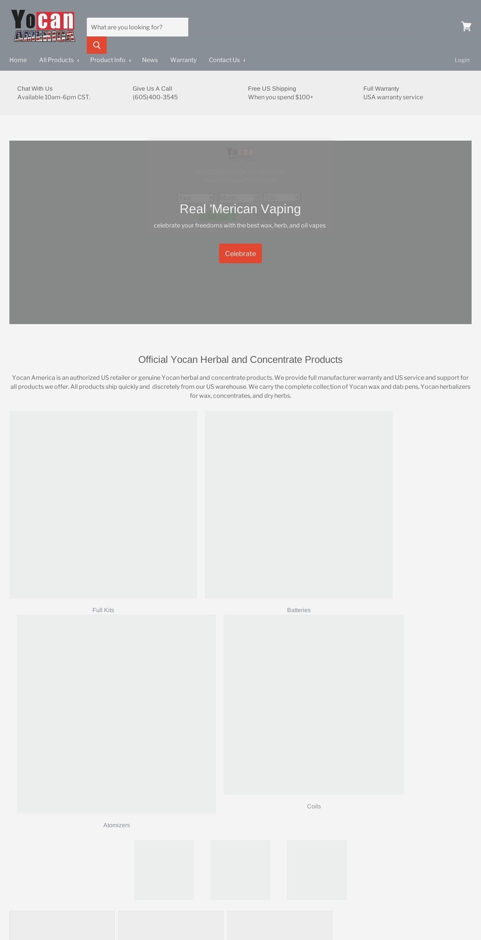 yocanamerica.com — Shopify storefront screenshot