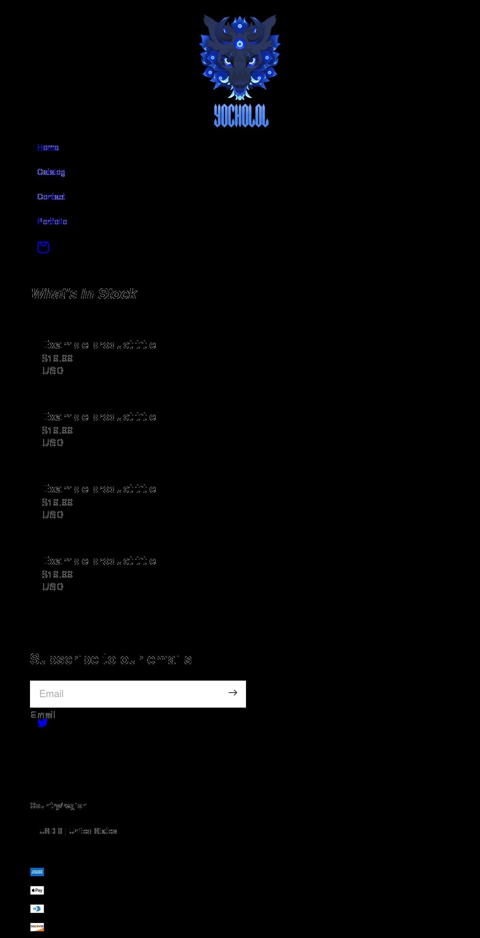 yocholol.com shopify website screenshot
