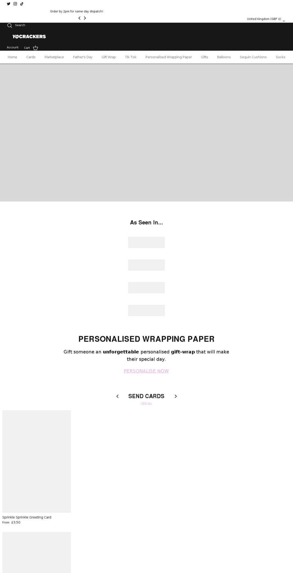 yocrackers.com shopify website screenshot