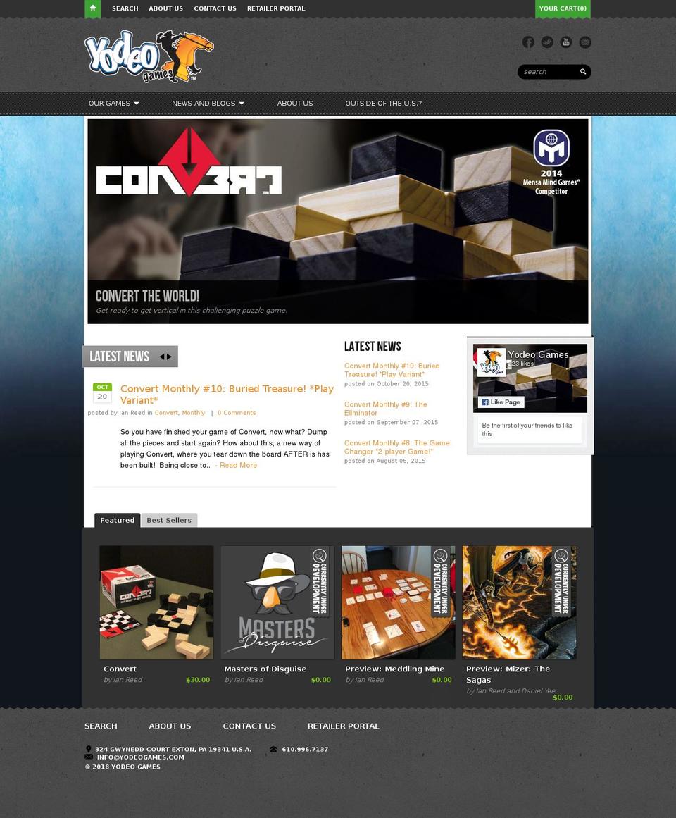 yodeogames.com — Shopify storefront screenshot