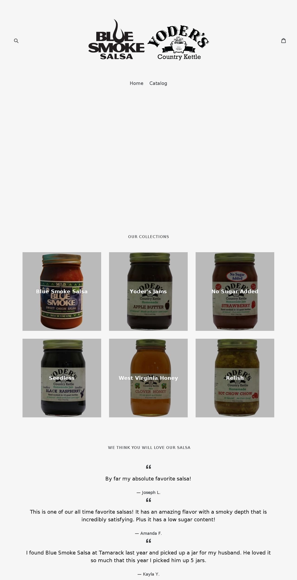 yodersjams.com — Shopify storefront screenshot