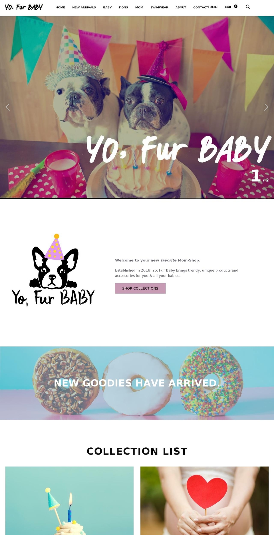 yofurbaby.com — Shopify storefront screenshot