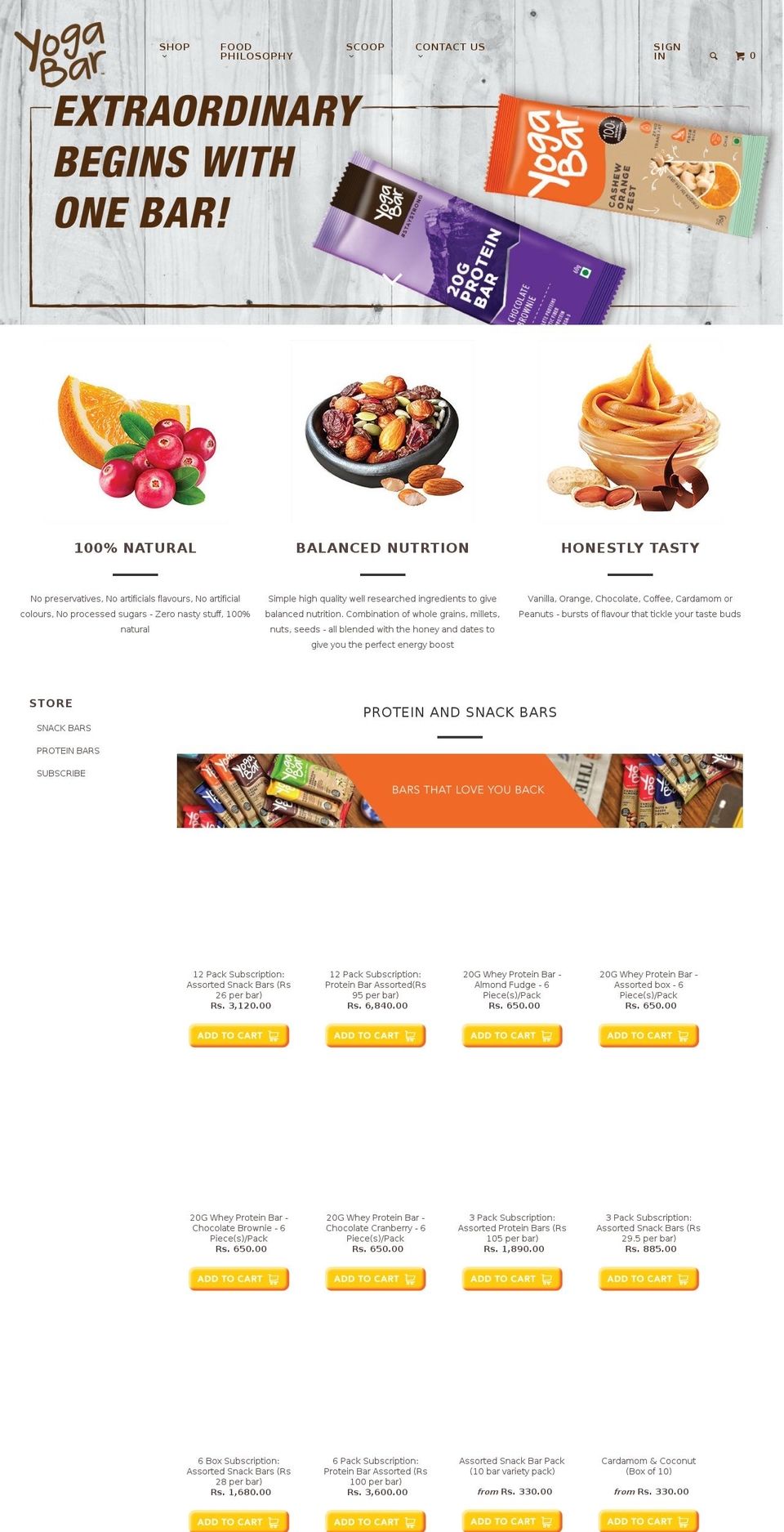 yoga-health-foods.myshopify.com shopify website screenshot